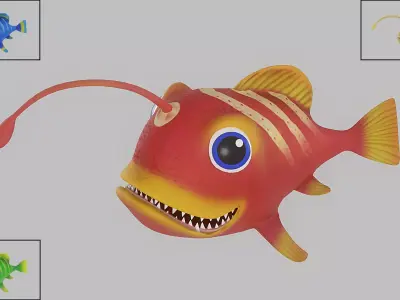 Cartoon Fish 12 Low-poly 3D model