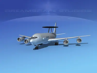 Boeing E-3C AWACS NATO 3D model