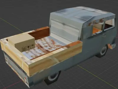 3 Vehicles trucks low poly retro ps1 style psx 3D model