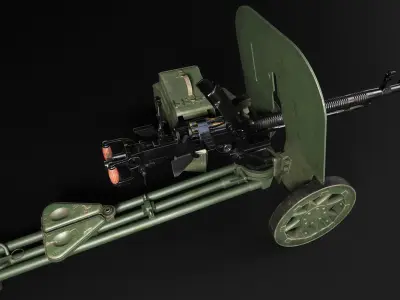 Dshk 1938 Low-poly 3D model