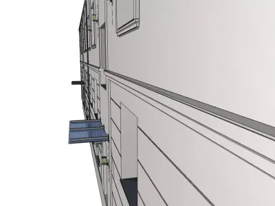 Classic Apartment Building Modern 3D Visualization 3D model