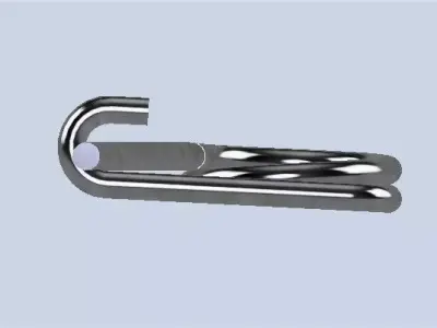 Safety retaining clip 3D model