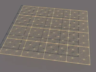 Gold Decorative Panel 7 Free 3D model
