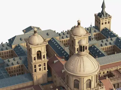 El Escorial Madrid 3D model