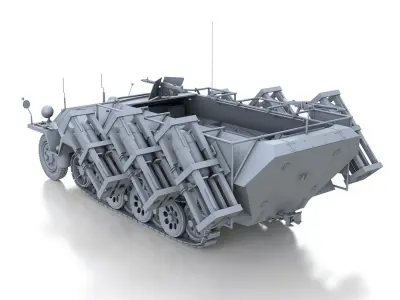 SDKFZ 251 - Ausf D - Stuka zu Fuss 3D model