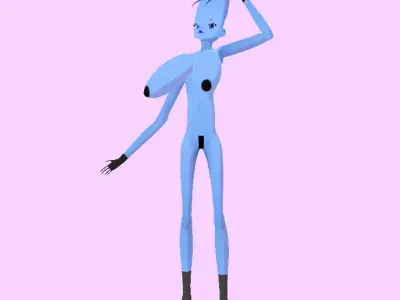 samara is a calm character from the planet pluto Low-poly 3D model