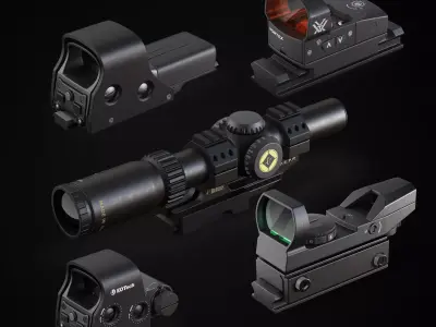 Various sighting scope 3D model