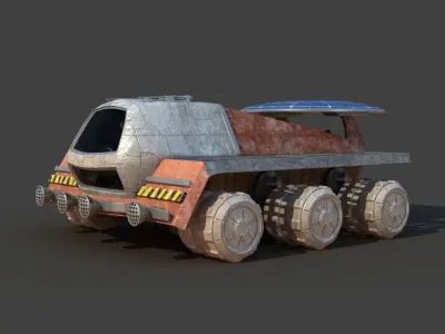 Futuristic Moon Mars Rover 3D model