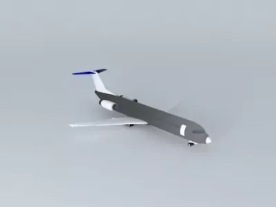 Template Fokker 100 Free 3D model