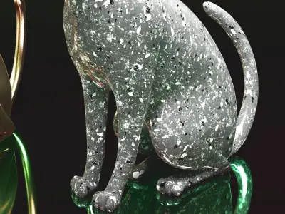 Abstract Cat 4K 3D model