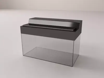 Aquarium stand with glass top 3D model