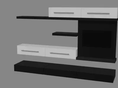 furniture shelf  Free low-poly 3D model