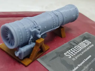 Miniature  Russian Tumansky R-11 jet engine for 3D printing 3D print model