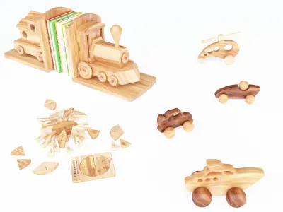 Wooden toys 3D model