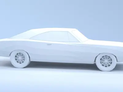 Dodge Charger RT low poly Free 3D model