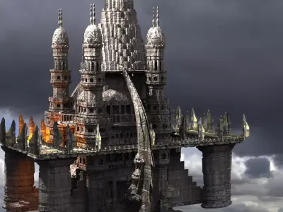 Vizier Tower ancient Temple 3 3D model