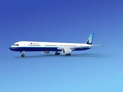 Boeing 757-300 United 1 3D model