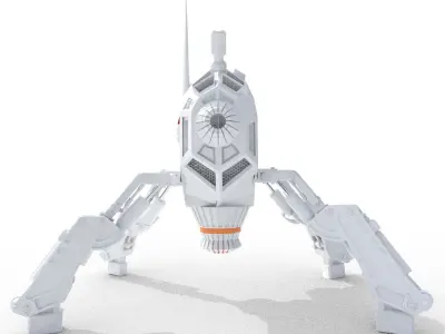 Futuristic Droid Robot Free 3D model