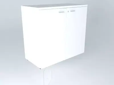 LOW PANELLED CABINET CREDENZA 900x450x840mm Free 3D model