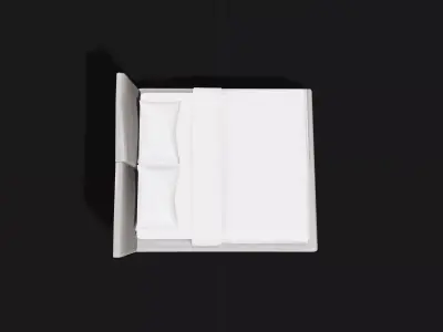 Modern bed Free low-poly 3D model purchase