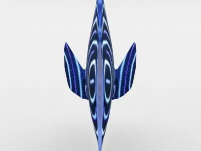Angelfish Emperor Low-poly 3D model