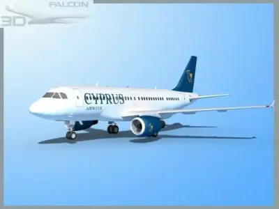 Falcon3D A319 Cyprus 3D model