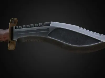 Kukri knife skin standoff 2 Low-poly 3D model