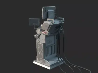 Future Sci-Fi Apocalypse Control Switch 3D model