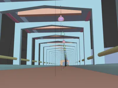 Car Animation Scenery Free 3D model