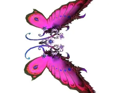 Butterfly-2 Wing Low-poly 3D model