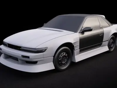 Nissan Silvia S13 Origin Labo Aggressive Line Body Kit 3D model
