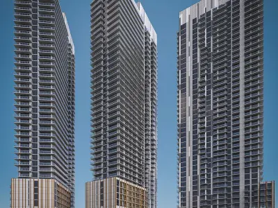 Apartment Building 02 Low-poly 3D model