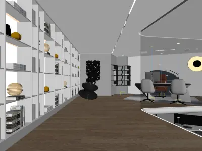  Office interior scene 34 3D model