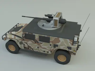 Hummer H1 military vehicle 3D model