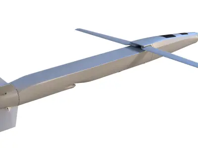 Bullseye Long-Range Missile Low-poly 3D model