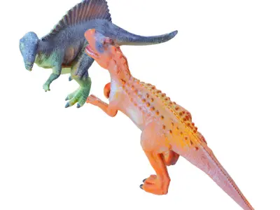 Two Toys Dinosaurs Spinosaurus and Ceratosaurus 3D model