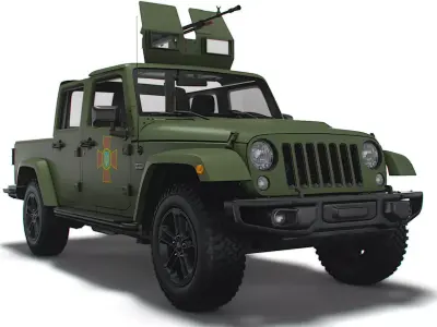 Jeep Gladiator 75th Machine Gun 2022 3D model