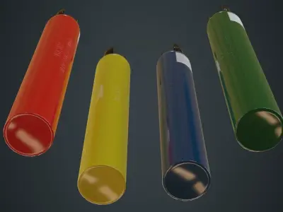 Gas Cylinder 2A Low-poly 3D model