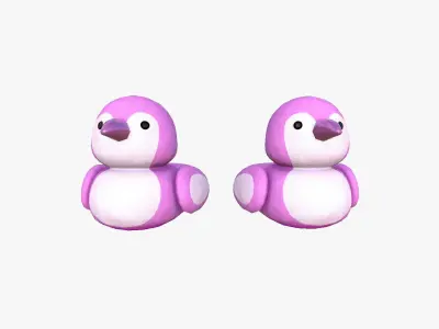 Slippers J03 Pink Bird - Costume Character Design Low-poly 3D model