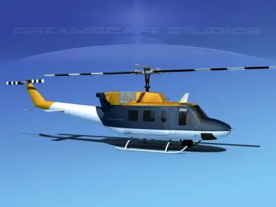 Bell 212 V29 Unmarked 3D model