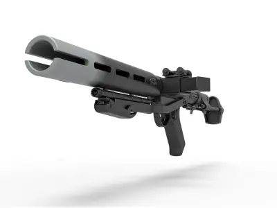 Death trooper blaster rifle E-11D Rogue One A Star Wars Story 3D model