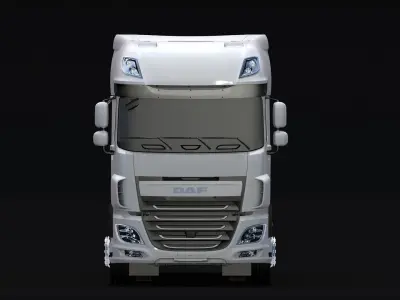 2018 DAF 106 XF EURO 6 4X2 Cement Trailer 3D model