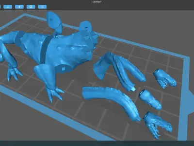 Hydra attacking 3D model