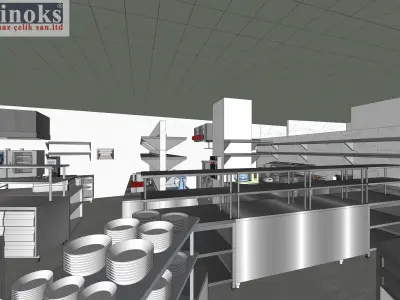 Casino Commercial Kitchen And Bar Project 3D model