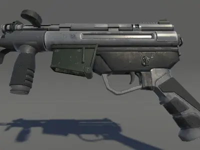 Zombie SMG Low-poly 3D model