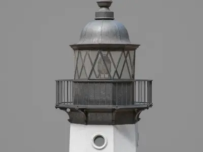 Old Metal Lighthouse 3D model