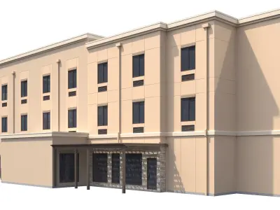 Commercial Building-026 Comfort Inn and Suites Hotel 3D model