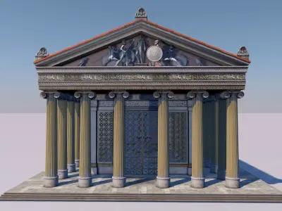 Greek jonic temple 3D model
