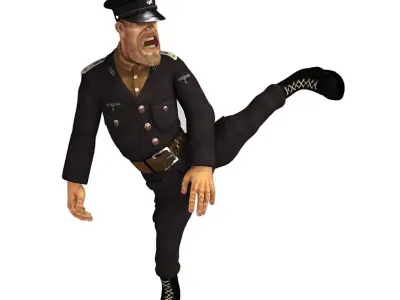 Shtirlec wwii soldier in uniform 3D model