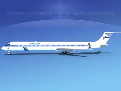 McDonnell Douglas MD-90 Finnair 3D model